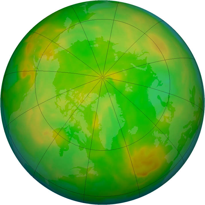Arctic ozone map for 07 June 2014